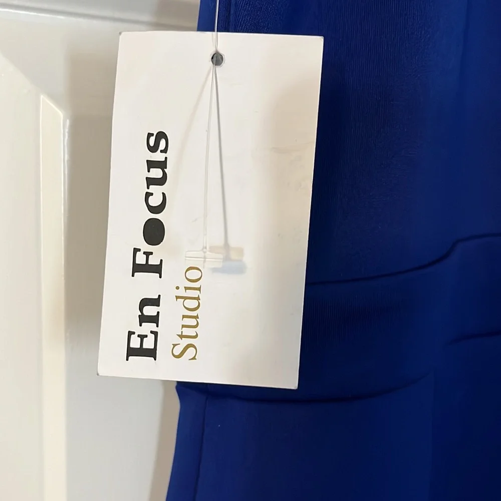 EnFocus studio - Royal blue, halter, Hi low mid dress, size 8 NWT - Picture 6 of 10